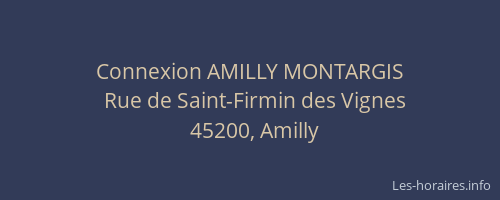 Connexion AMILLY MONTARGIS