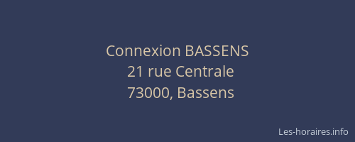 Connexion BASSENS