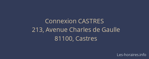 Connexion CASTRES