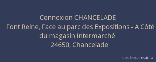 Connexion CHANCELADE