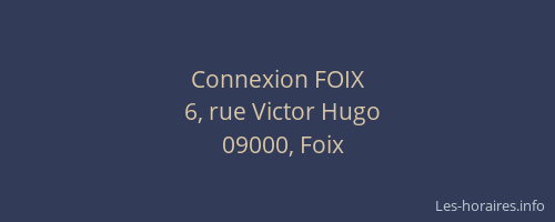 Connexion FOIX