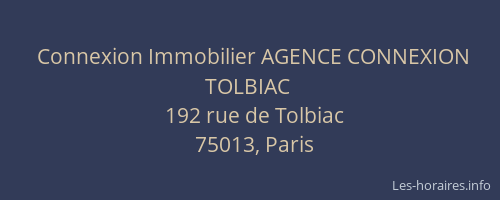 Connexion Immobilier AGENCE CONNEXION TOLBIAC