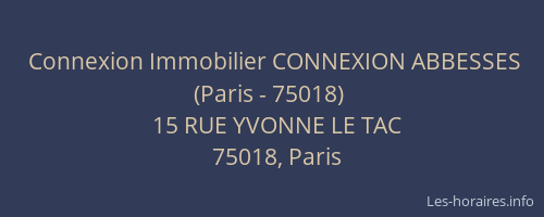 Connexion Immobilier CONNEXION ABBESSES (Paris - 75018)