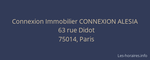 Connexion Immobilier CONNEXION ALESIA