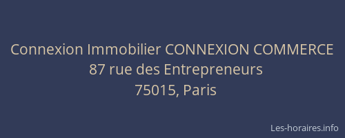 Connexion Immobilier CONNEXION COMMERCE