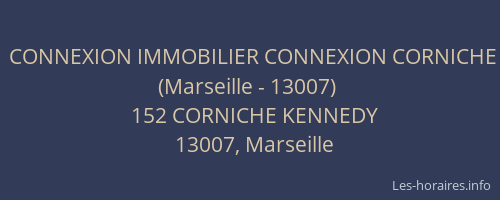 CONNEXION IMMOBILIER CONNEXION CORNICHE (Marseille - 13007)