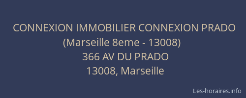 CONNEXION IMMOBILIER CONNEXION PRADO (Marseille 8eme - 13008)