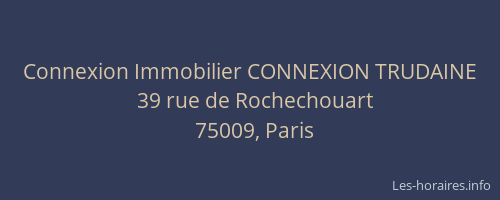 Connexion Immobilier CONNEXION TRUDAINE