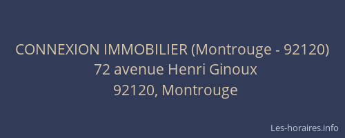 CONNEXION IMMOBILIER (Montrouge - 92120)