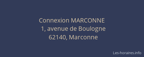 Connexion MARCONNE