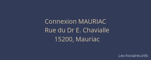Connexion MAURIAC