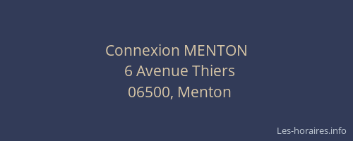 Connexion MENTON