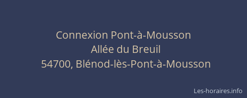 Connexion Pont-à-Mousson