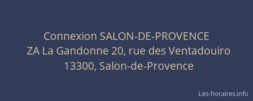 Connexion SALON-DE-PROVENCE