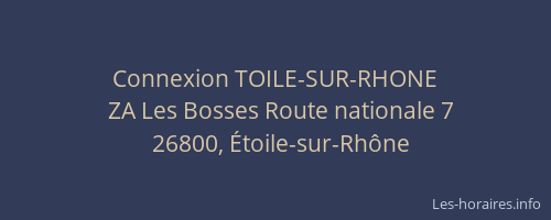 Connexion TOILE-SUR-RHONE