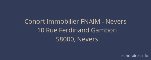 Conort Immobilier FNAIM - Nevers