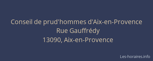 Conseil de prud'hommes d'Aix-en-Provence