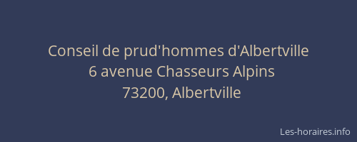 Conseil de prud'hommes d'Albertville