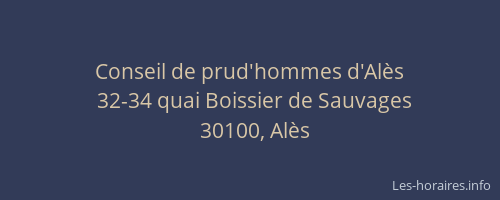 Conseil de prud'hommes d'Al&egrave;s