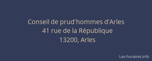 Conseil de prud'hommes d'Arles