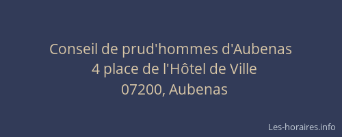 Conseil de prud'hommes d'Aubenas