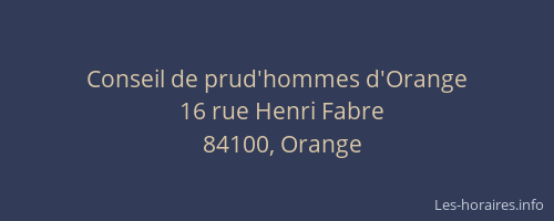 Conseil de prud'hommes d'Orange