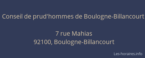 Conseil de prud'hommes de Boulogne-Billancourt