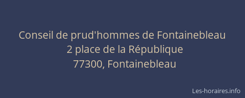 Conseil de prud'hommes de Fontainebleau