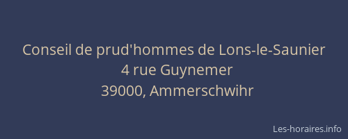 Conseil de prud'hommes de Lons-le-Saunier