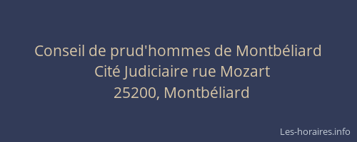 Conseil de prud'hommes de Montbéliard