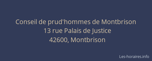 Conseil de prud'hommes de Montbrison