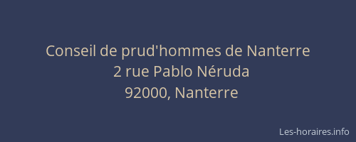 Conseil de prud'hommes de Nanterre