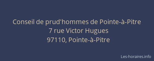 Conseil de prud'hommes de Pointe-&agrave;-Pitre