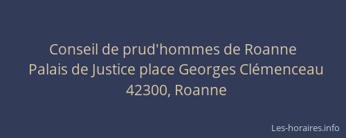 Conseil de prud'hommes de Roanne