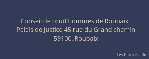 Conseil de prud'hommes de Roubaix