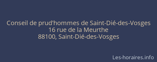 Conseil de prud'hommes de Saint-Dié-des-Vosges