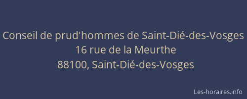 Conseil de prud'hommes de Saint-Di&eacute;-des-Vosges