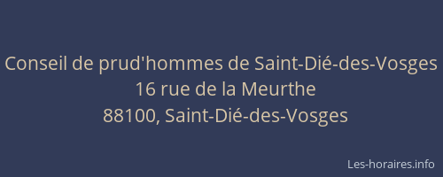 Conseil de prud'hommes de Saint-Dié-des-Vosges