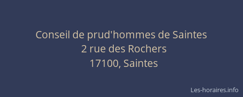 Conseil de prud'hommes de Saintes