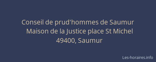 Conseil de prud'hommes de Saumur