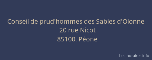 Conseil de prud'hommes des Sables d'Olonne