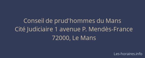 Conseil de prud'hommes du Mans