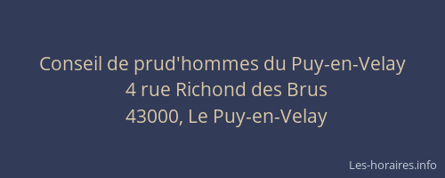 Conseil de prud'hommes du Puy-en-Velay
