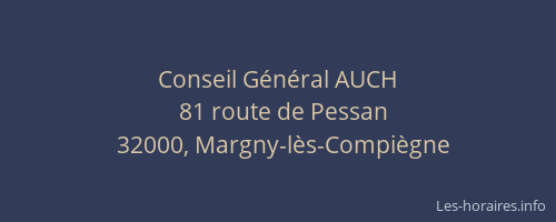 Conseil G&eacute;n&eacute;ral AUCH