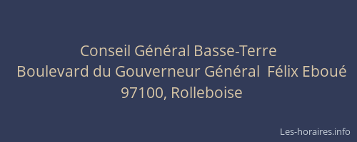 Conseil Général Basse-Terre