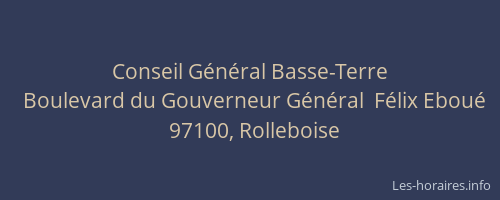 Conseil G&eacute;n&eacute;ral Basse-Terre