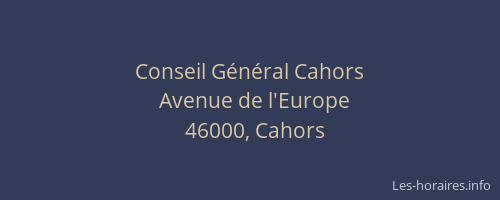 Conseil Général Cahors