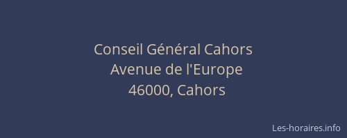 Conseil G&eacute;n&eacute;ral Cahors