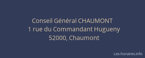 Conseil Général CHAUMONT