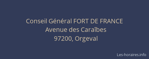 Conseil Général FORT DE FRANCE